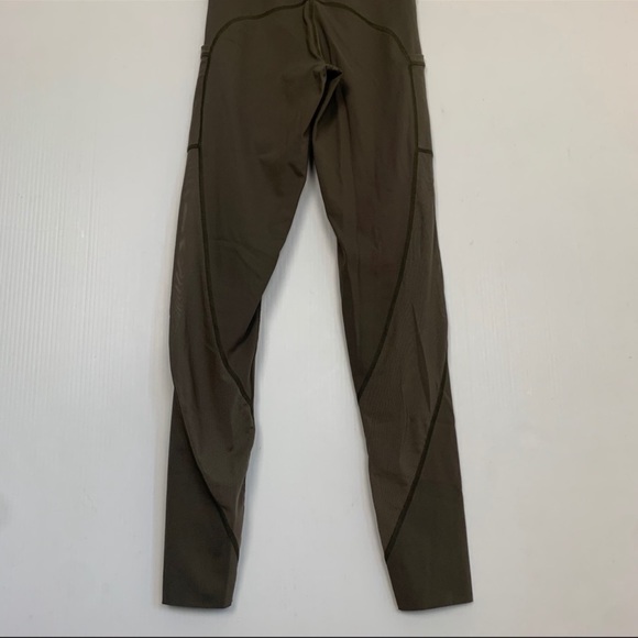 Aerie Offline Goals High Waisted Pocket Dark Green Full Length Leggings - Picture 14 of 15